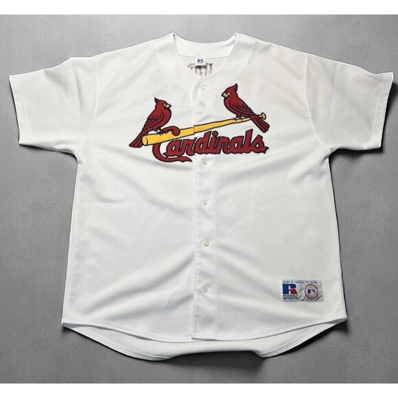 Vintage MLB St. Louis Cardinals Albert Pujols #5 Jersey Russell Sewn White XL - Picture 1 of 6